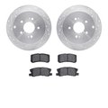 Dynamic Friction Co 7302-72074, Rotors-Drilled and Slotted-Silver with 3000 Series Ceramic Brake Pads, Zinc Coated 7302-72074